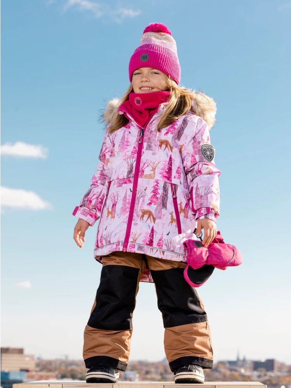 Deux par Deux 2pc Girls Snowsuit Snowy Forest Size 6 NWT